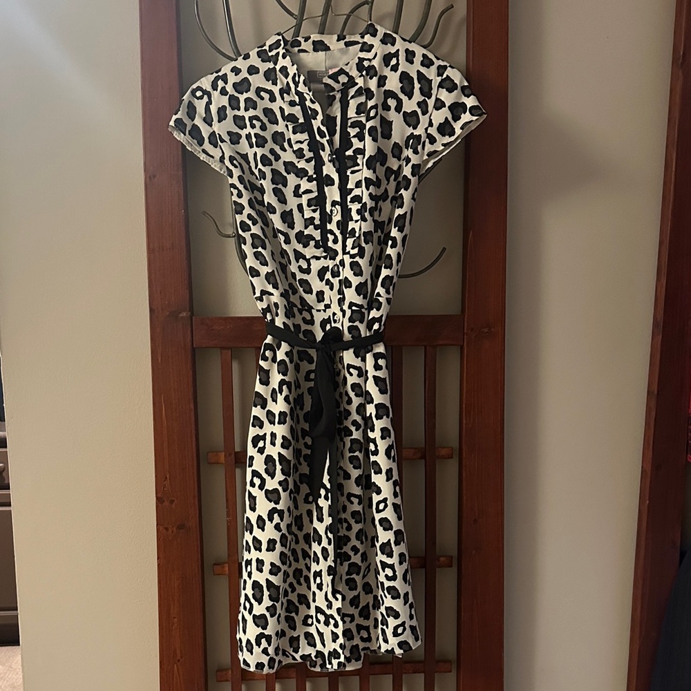 Merona Black and White Leopard Print Dress